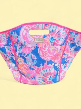 Lilly Pulitzer Pink and Blue “Bay Dreaming” Cooler Tote Bag